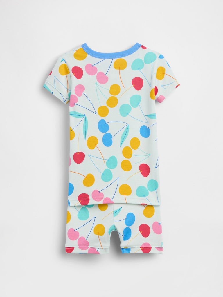 Baby & Toddler Organic Brushed Cotton Cherry PJ Short Set