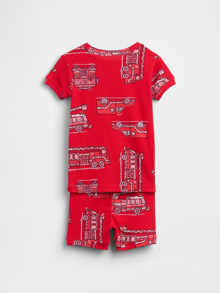 Baby & Toddler Organic Brushed Cotton Firetruck PJ Short Set