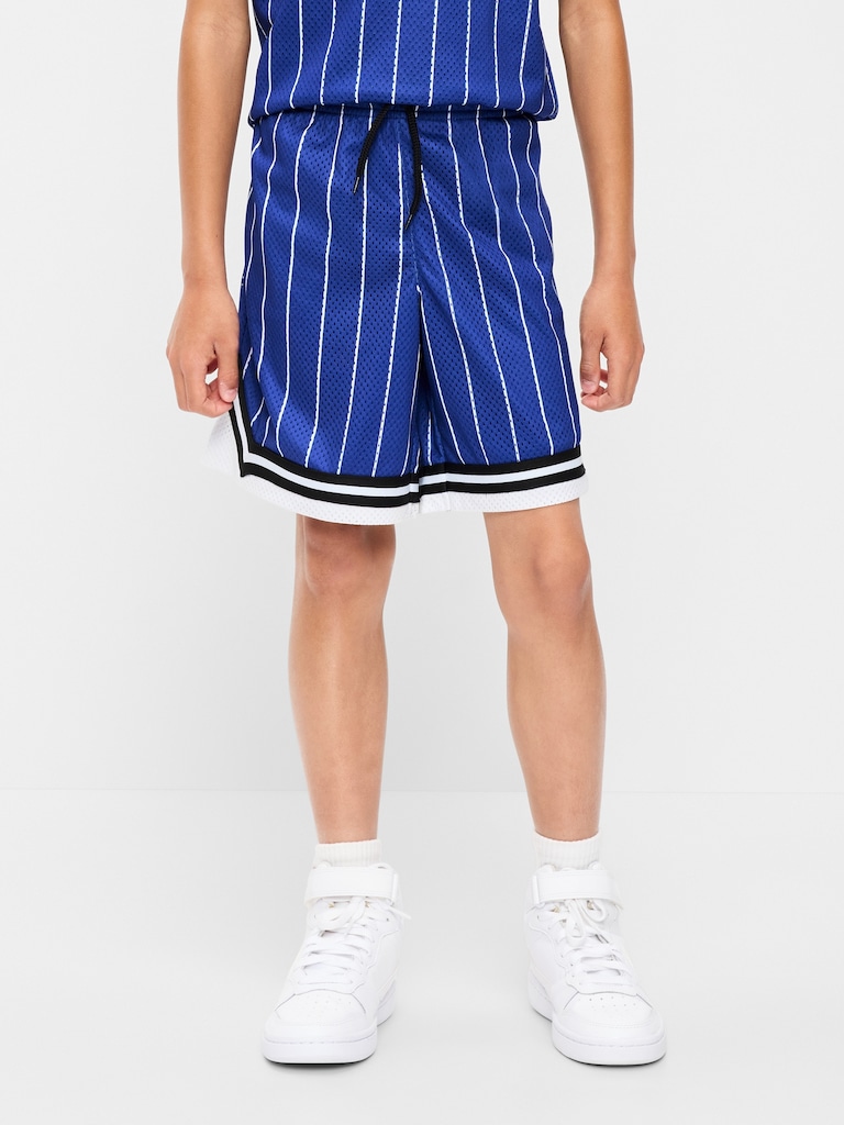 Knee Length Mesh Basketball Shorts for Boys