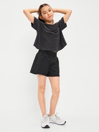 High-Waisted StretchTech Performance Shorts for Girls