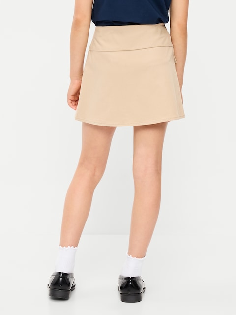 School Uniform Front-Pleated Twill Skort for Girls