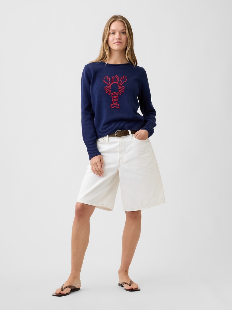 Rollneck Intarsia Sweater