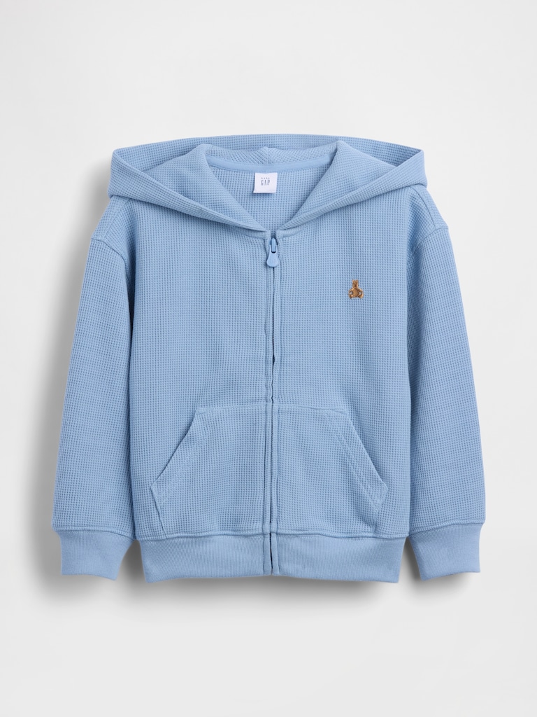 Baby & Toddler Waffle Zip Hoodie