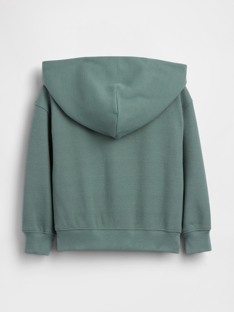 Baby & Toddler Waffle Zip Hoodie