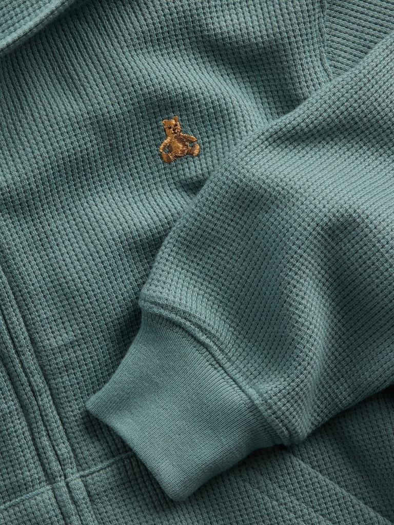 Baby & Toddler Waffle Zip Hoodie