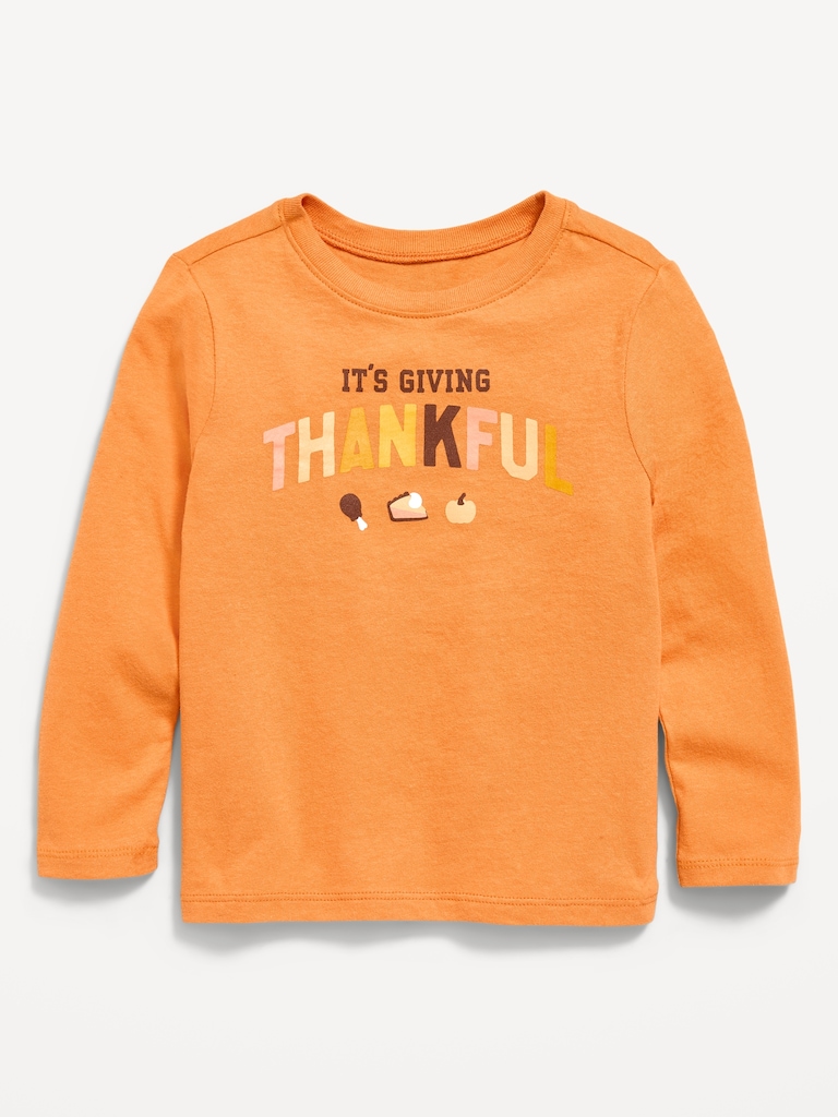 Long-Sleeve Unisex Graphic T-Shirt for Toddler