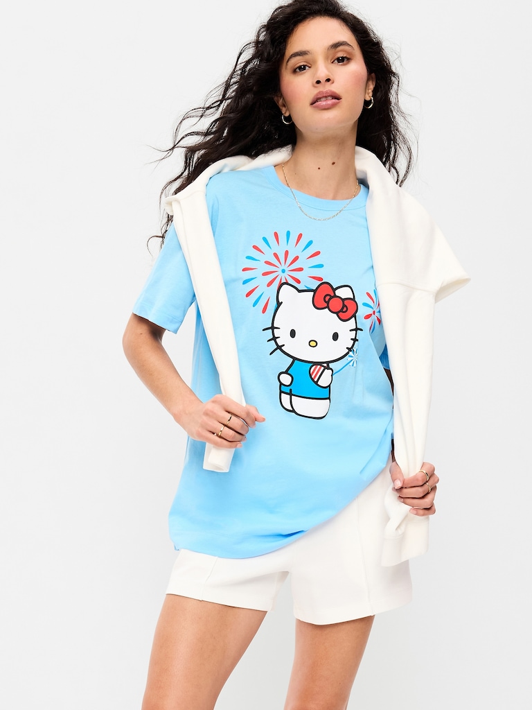 Hello Kitty® Oversized Graphic Tunic T-Shirt