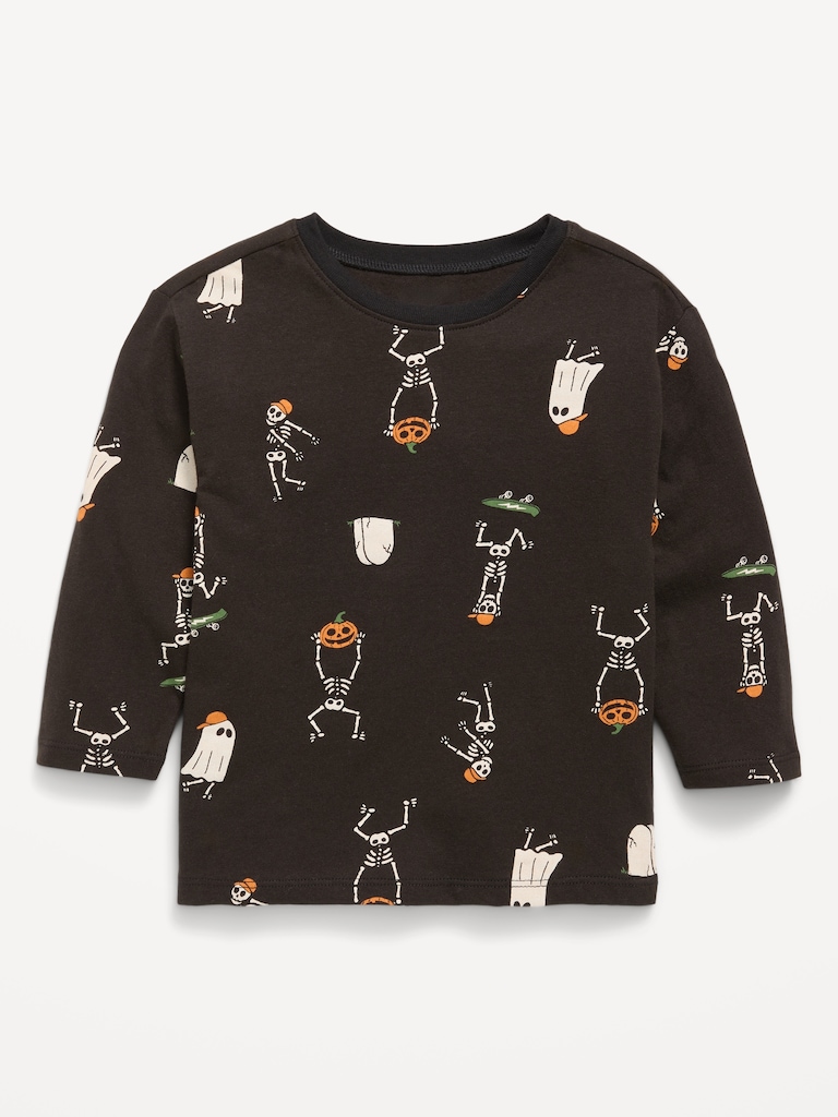 Printed Long-Sleeve Unisex T-Shirt for Toddler