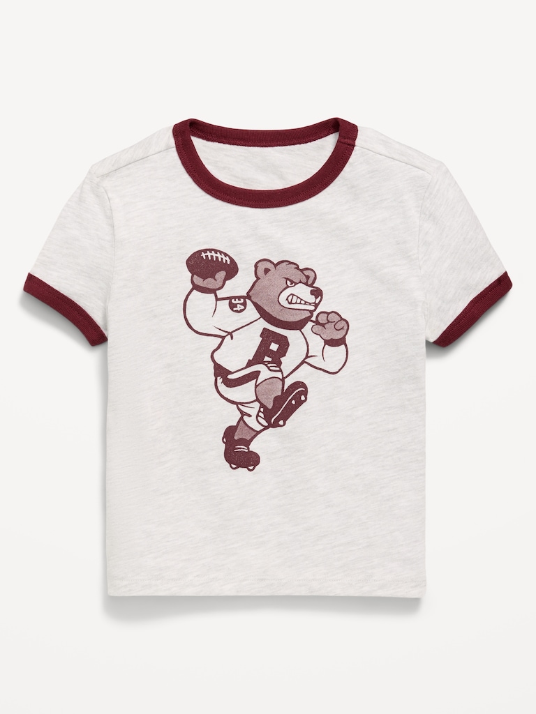 Short-Sleeve Unisex Ringer Graphic T-Shirt for Toddler