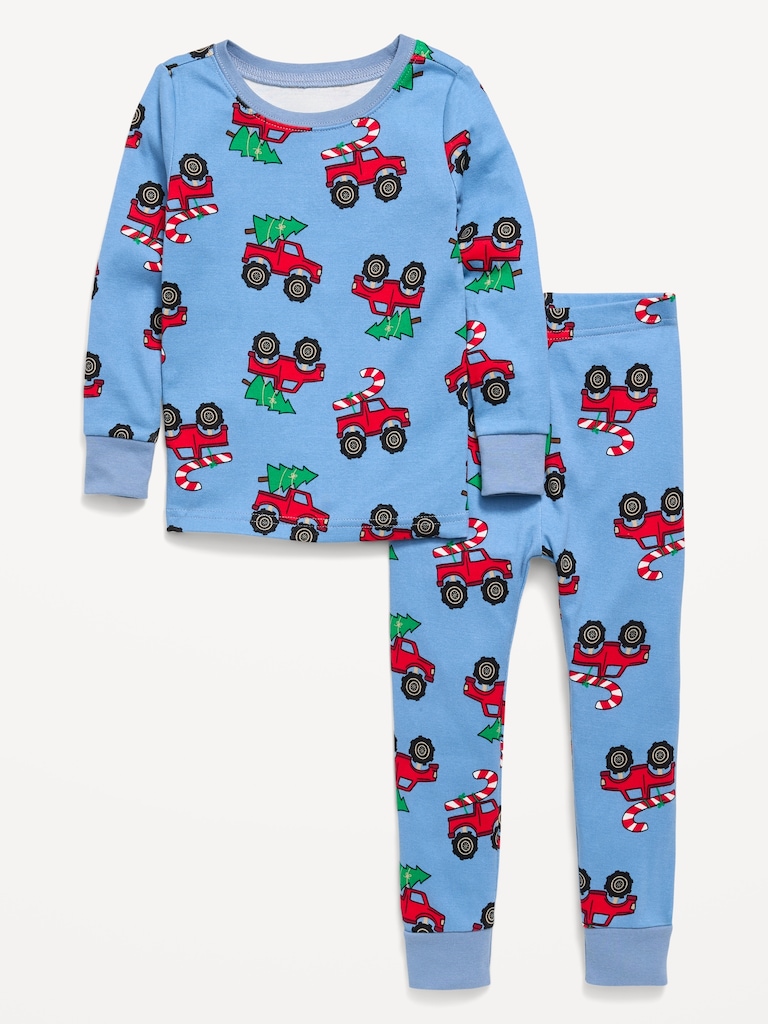 Printed Unisex Snug-Fit Pajama Set for Toddler & Baby
