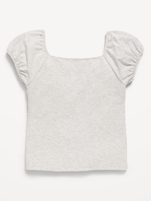 Puff-Sleeve Top for Girls