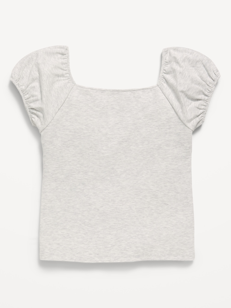 Puff-Sleeve Top for Girls