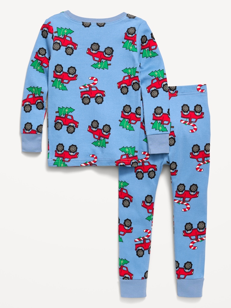Printed Unisex Snug-Fit Pajama Set for Toddler & Baby