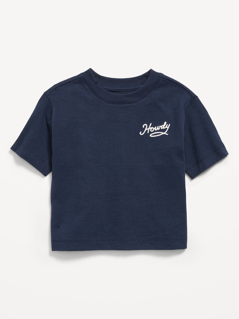 Oversized Short-Sleeve Boxy Graphic T-Shirt for Toddler Boys