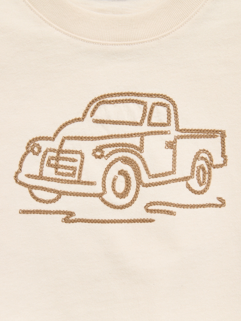 Oversized Short-Sleeve Boxy Graphic T-Shirt for Toddler Boys
