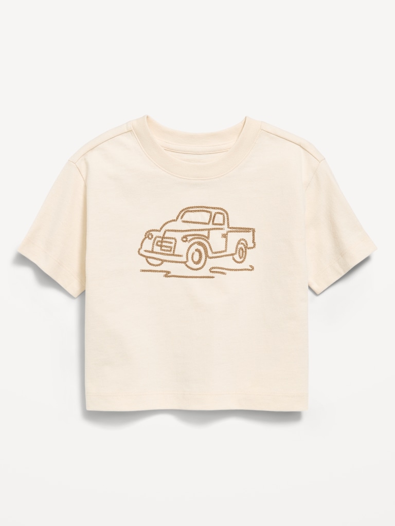 Oversized Short-Sleeve Boxy Graphic T-Shirt for Toddler Boys
