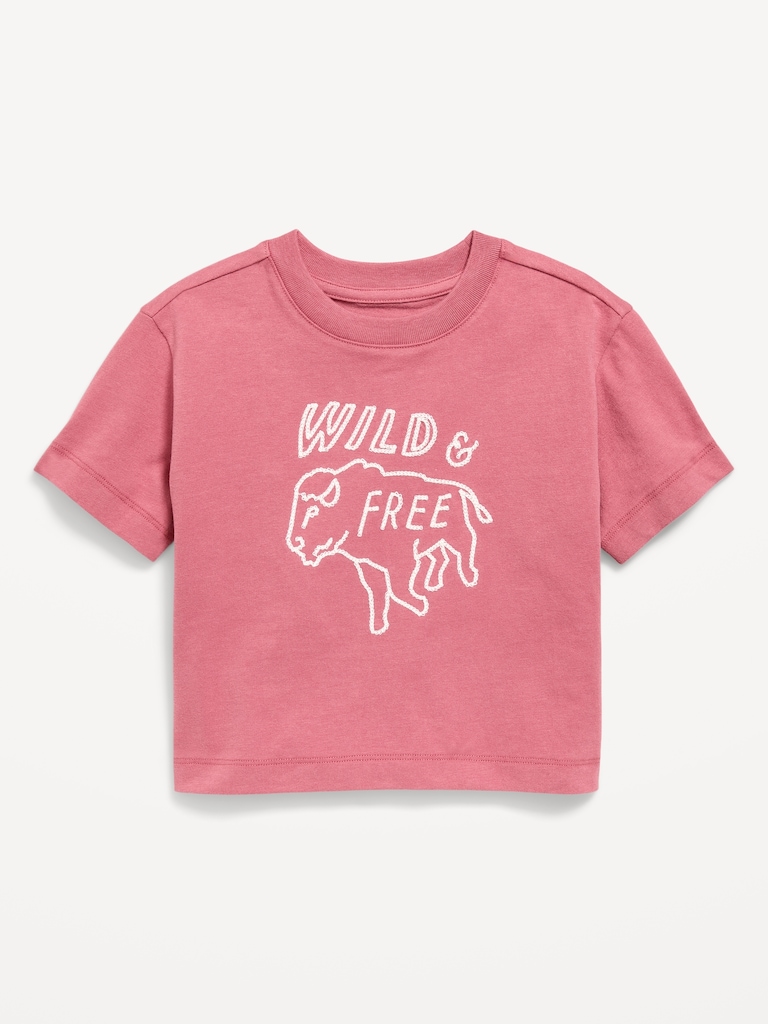 Oversized Short-Sleeve Boxy Graphic T-Shirt for Toddler Boys