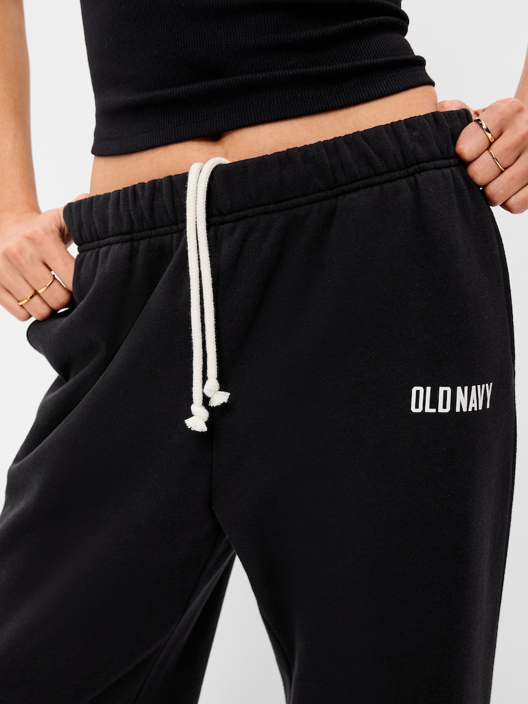 High-Waisted Fleece Wide-Leg Sweatpants
