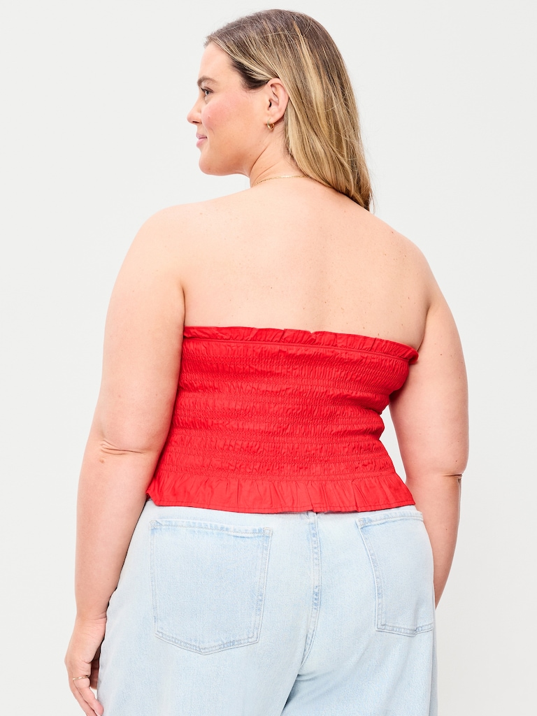 Smocked Bodice Tube Top