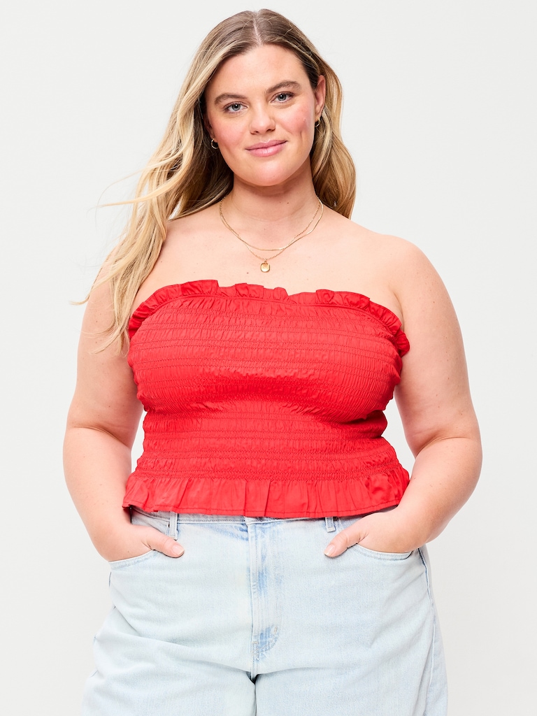 Smocked Bodice Tube Top