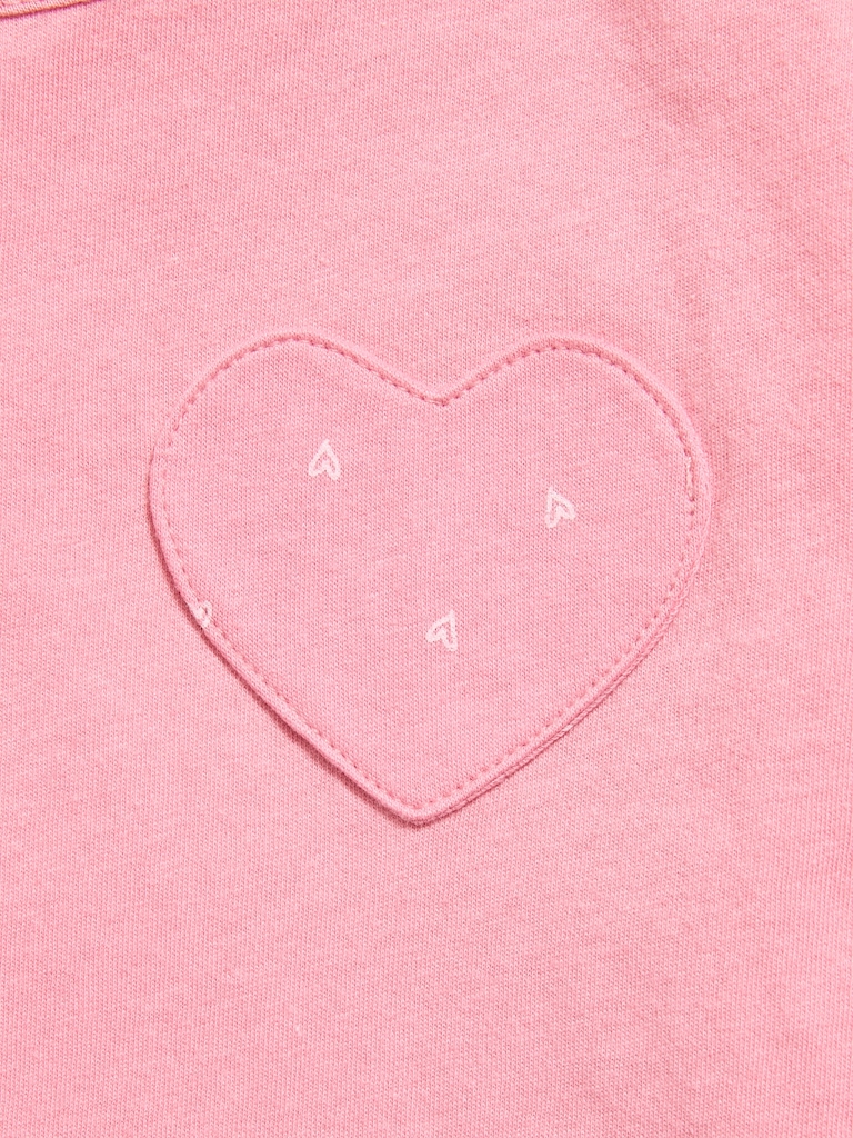 Softest Short-Sleeve Heart-Pocket T-Shirt for Girls