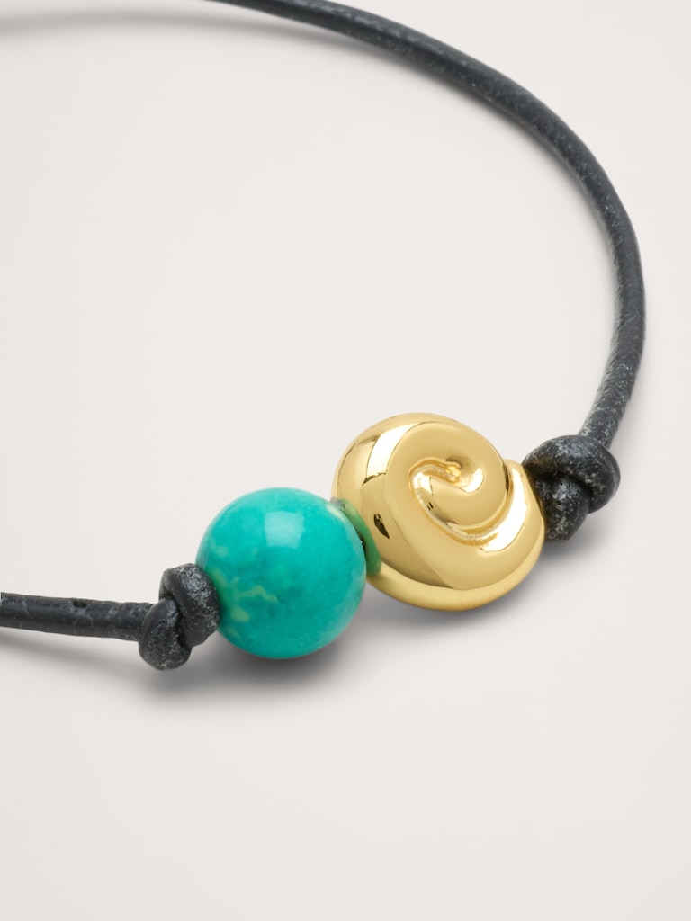 Metallic Stone Cord Bracelet