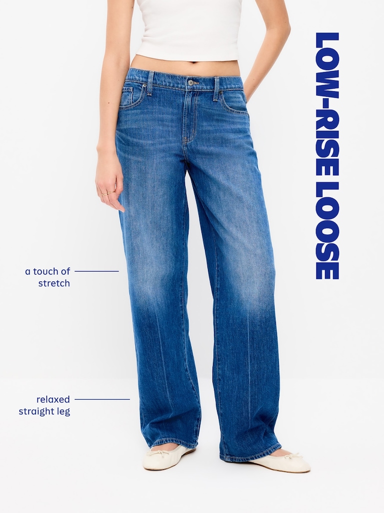 Low-Rise Loose Jeans
