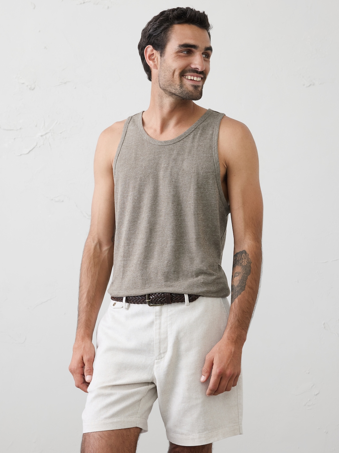 Linen-Blend Tank