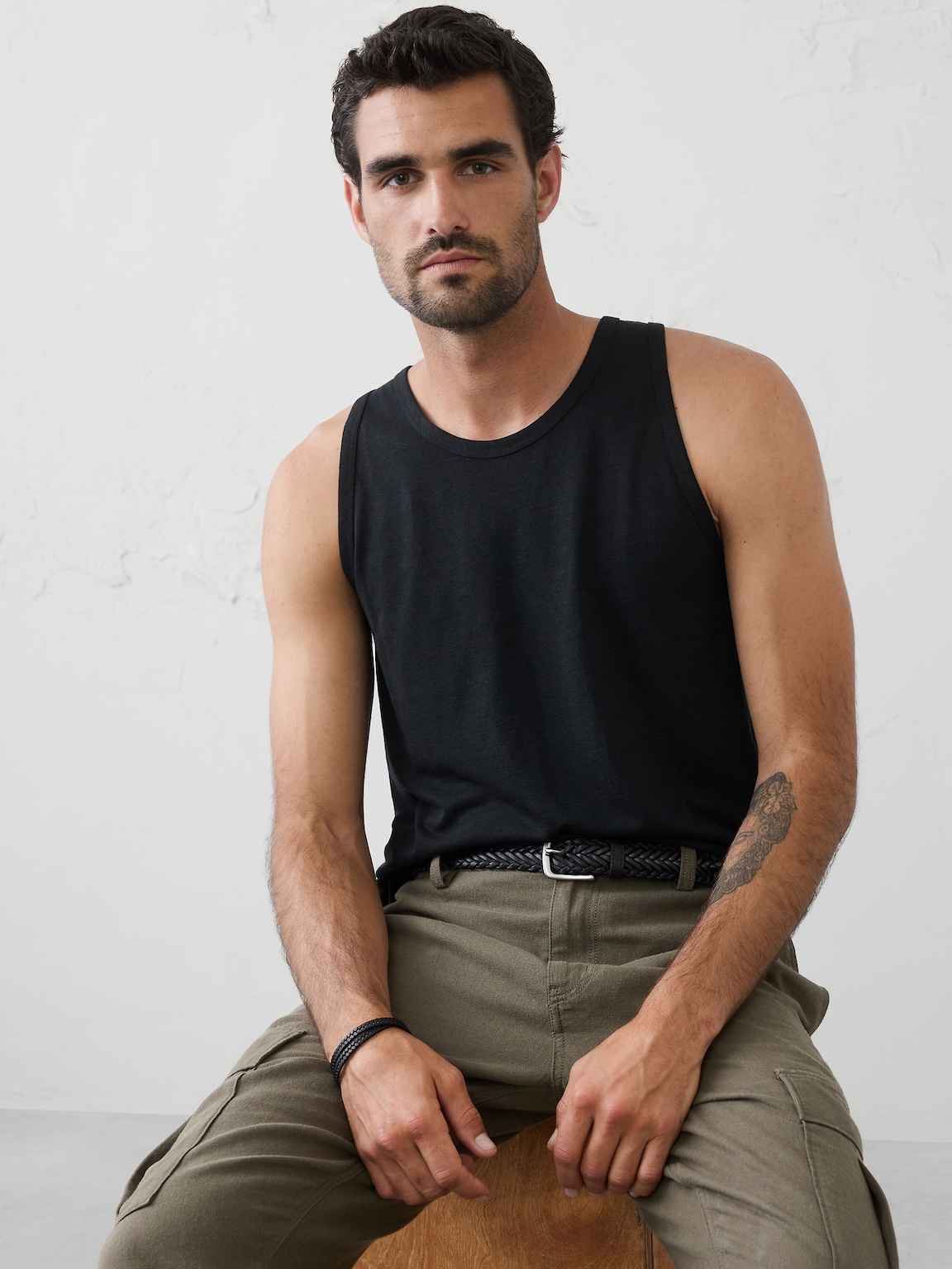 Linen-Blend Tank