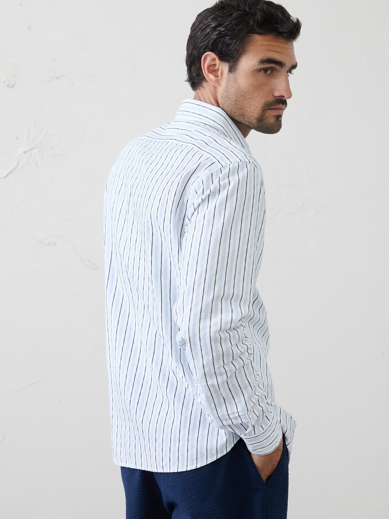 Standard-Fit Seersucker Shirt