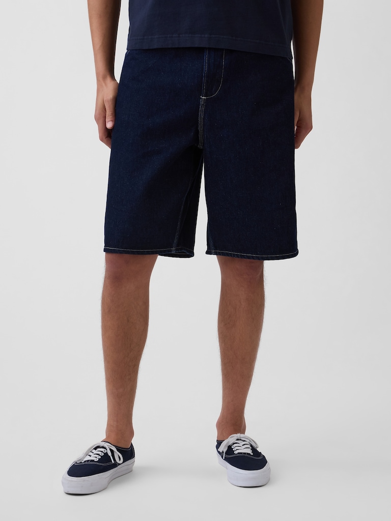 10.5" Baggy Denim Carpenter Shorts