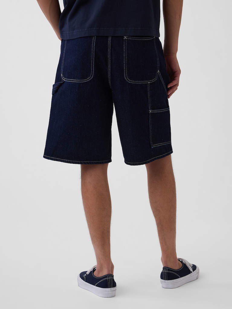 10.5" Baggy Denim Carpenter Shorts