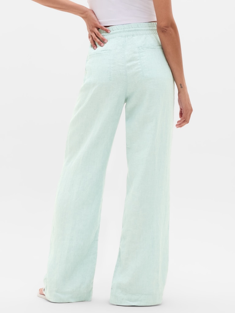 Retreat Linen High Rise Wide Leg Pant