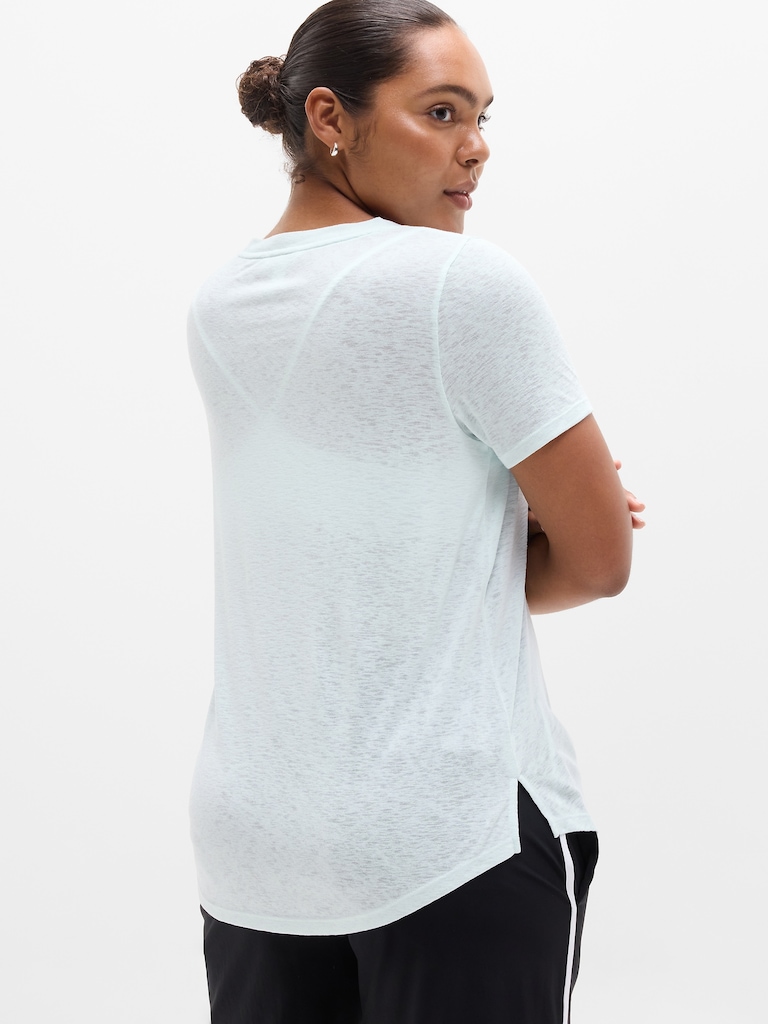 Breezy Scoop V-Neck Tee