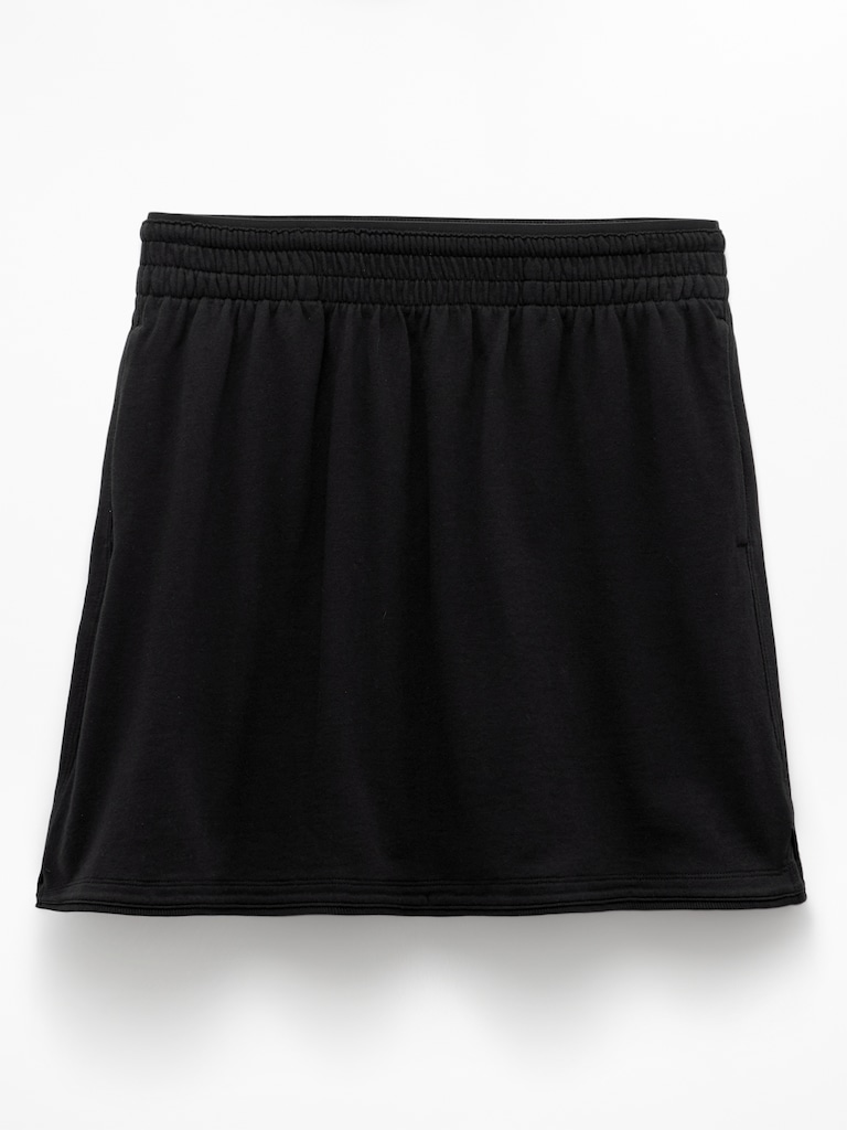 Airy Cotton Terry Mid Rise Mini Skirt