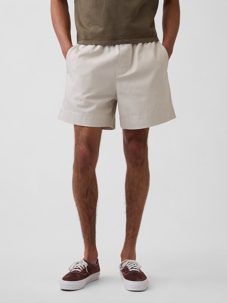 5.5" Linen-Blend Relaxed Shorts