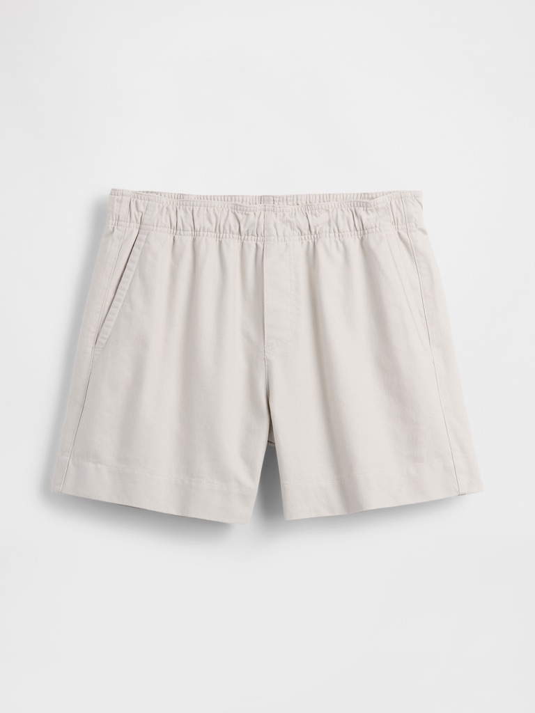 5.5" Linen-Blend Relaxed Shorts