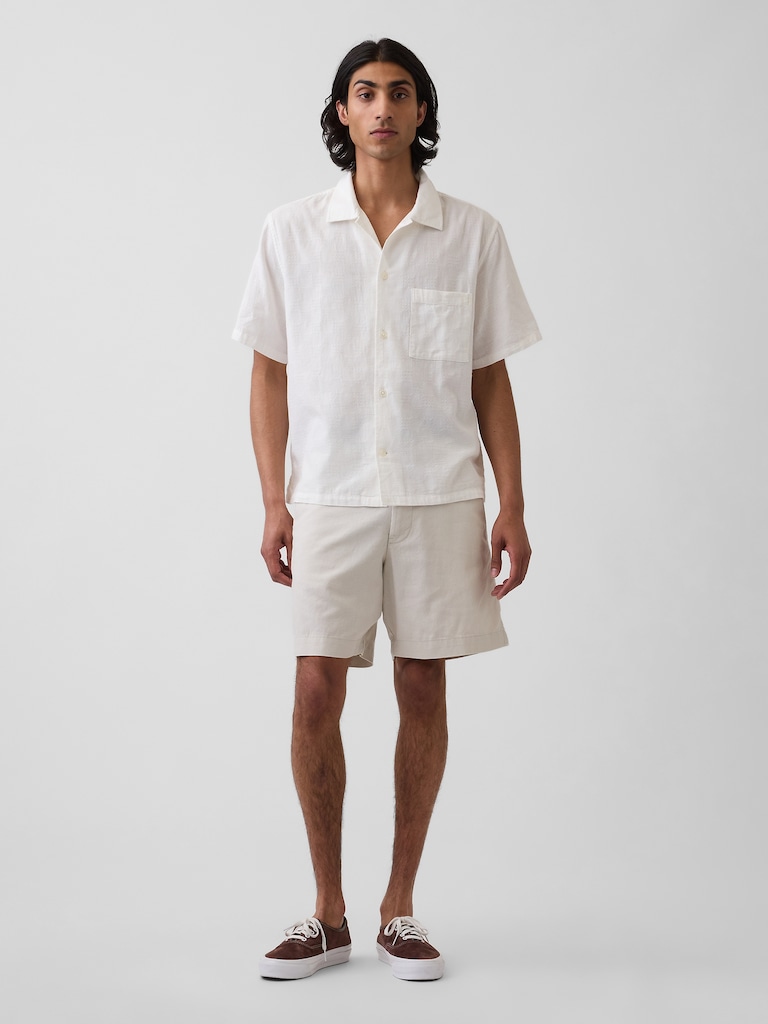 7.5" Linen-Cotton Shorts
