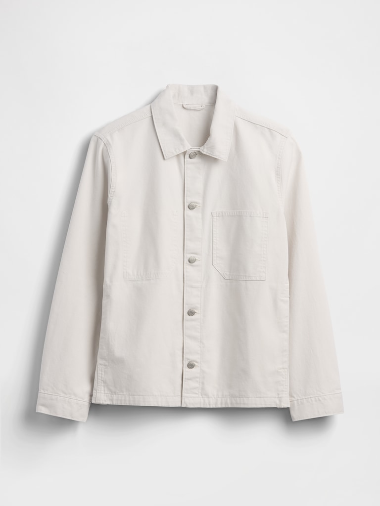 Canvas Relaxed Shirt Jacket
