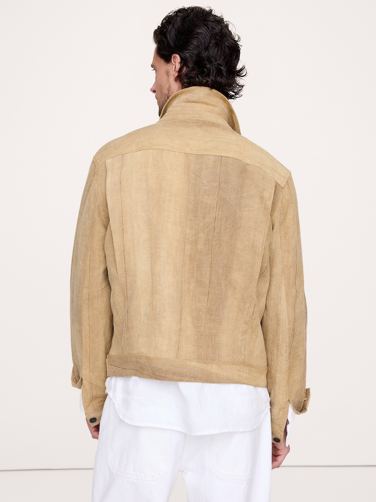 Ramie-Cotton Flight Jacket