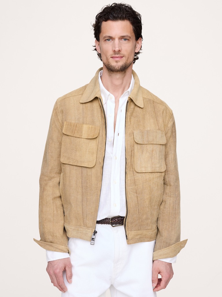 Ramie-Cotton Flight Jacket