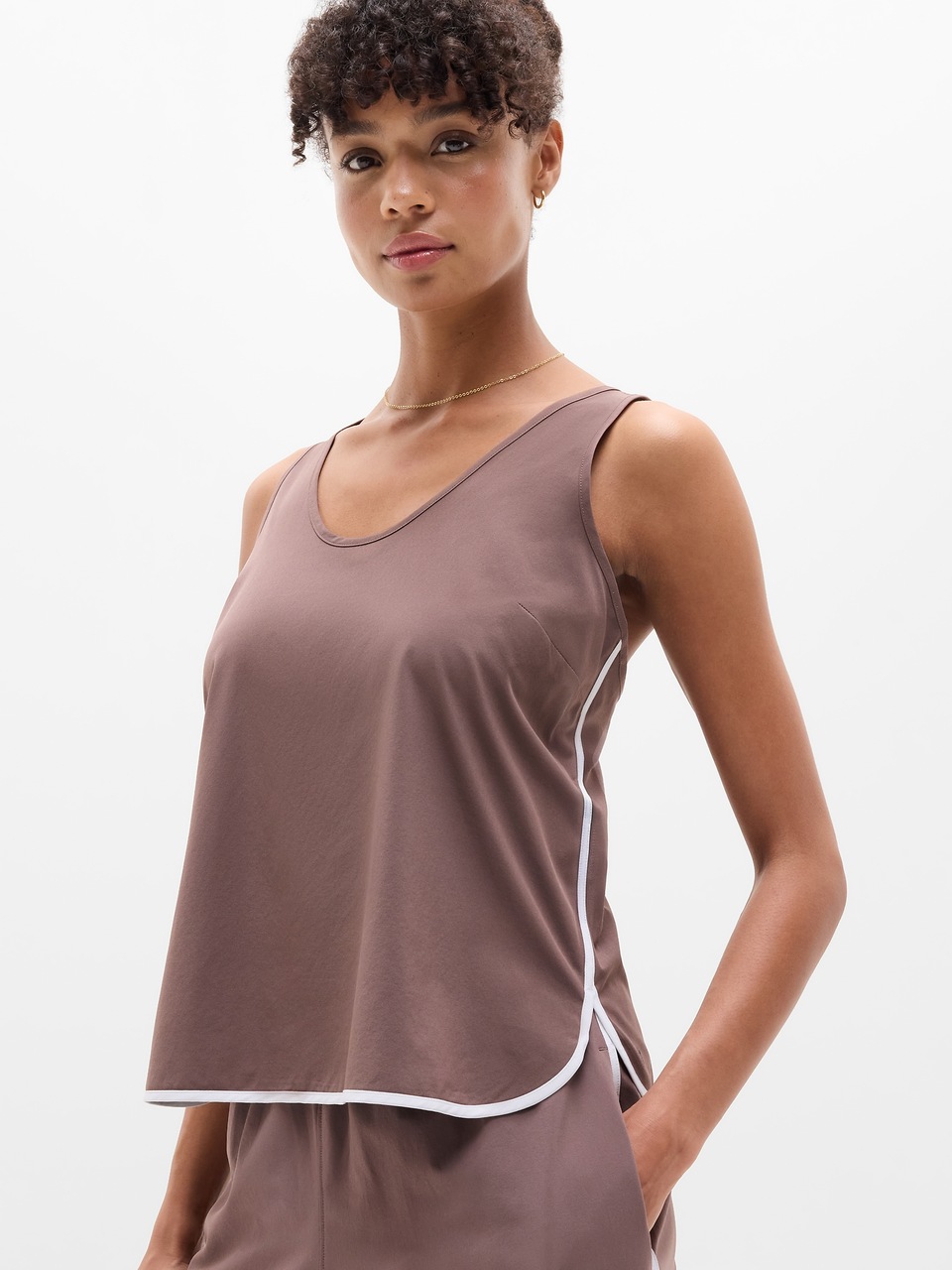 V-Neck Hardware One-Piece Swimsuit