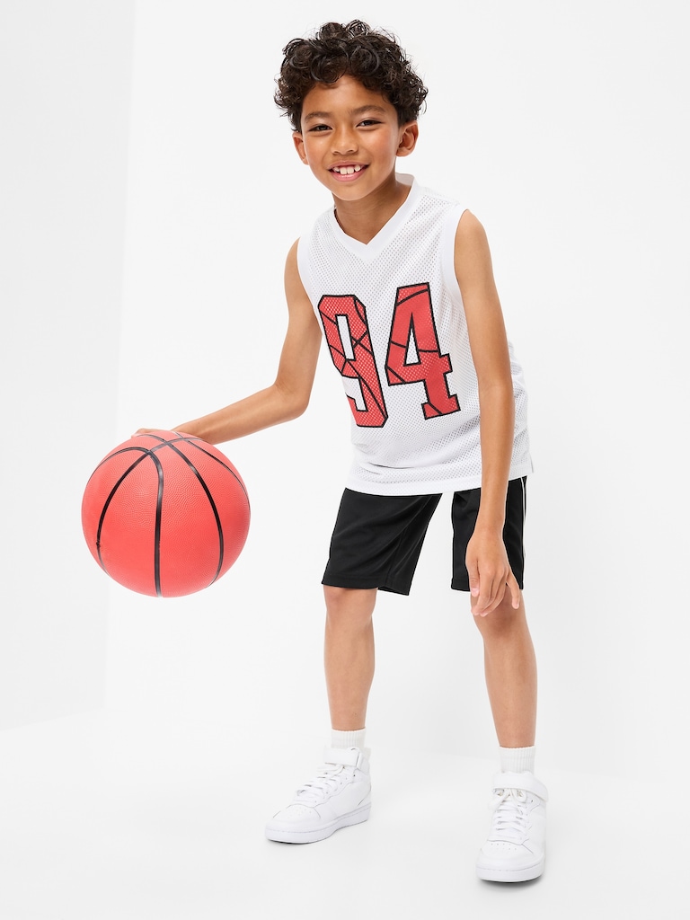 Below Knee Baggy Mesh Basketball Shorts for Boys