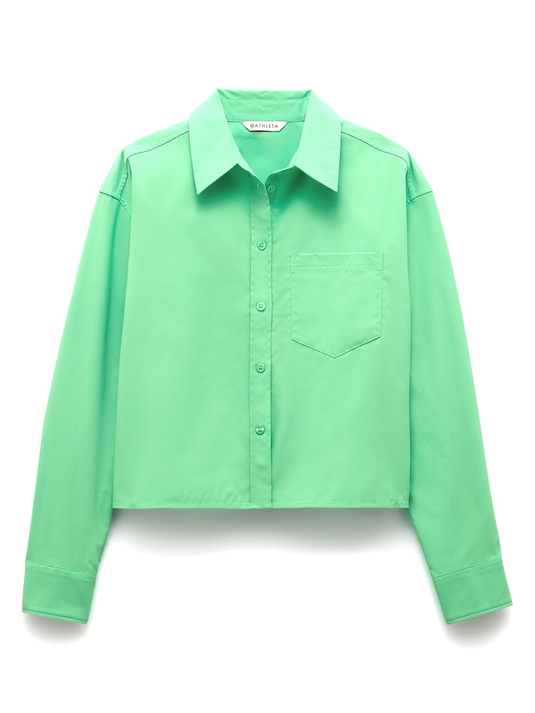 Midday Cropped Poplin Shirt