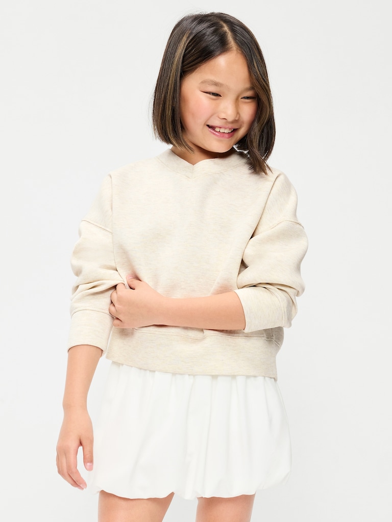 Bounce Fleece V-Neck Sweatshirt for Girls