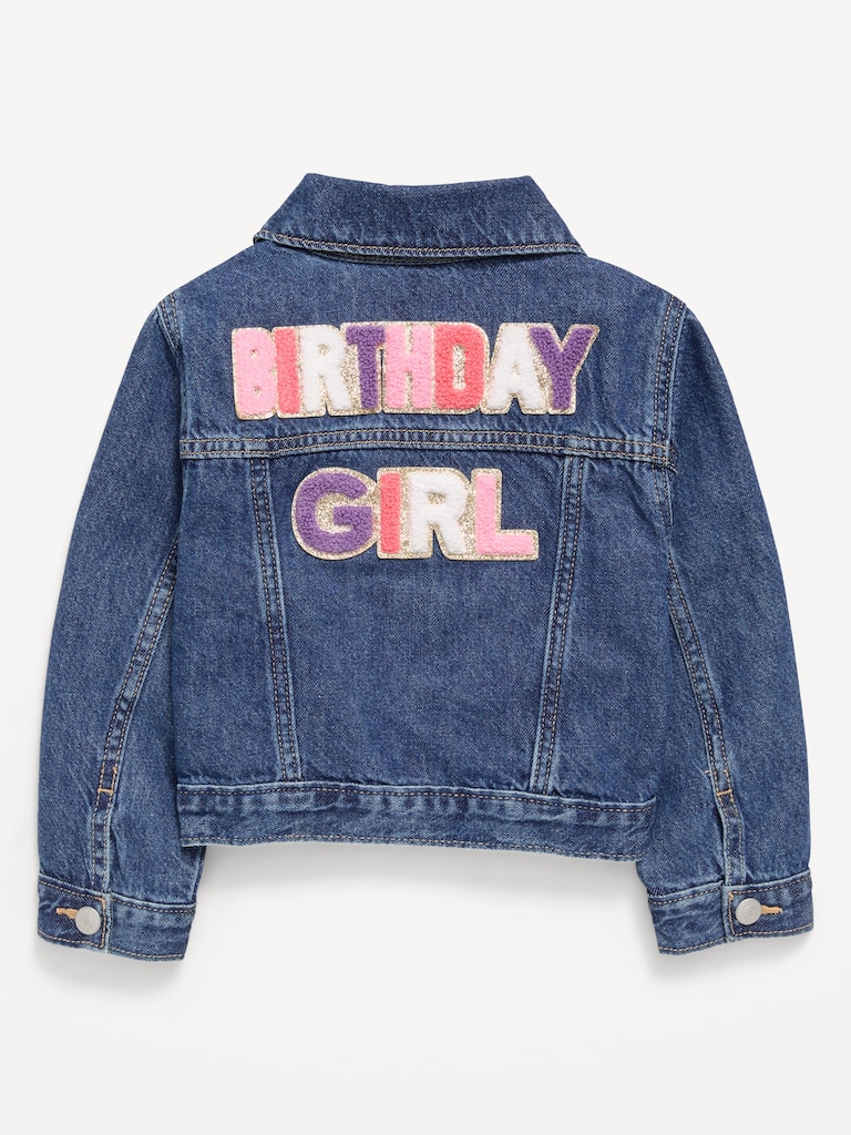 Cropped Trucker Denim Jacket for Toddler Girls