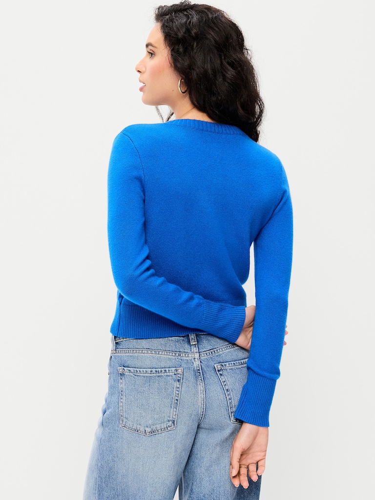 SoSoft Lite Cropped Crew-Neck Cardigan