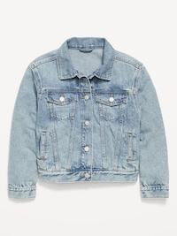 Oversized Denim Trucker Jacket for Girls