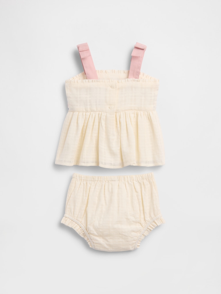 Baby Embroidered Tank Outfit Set