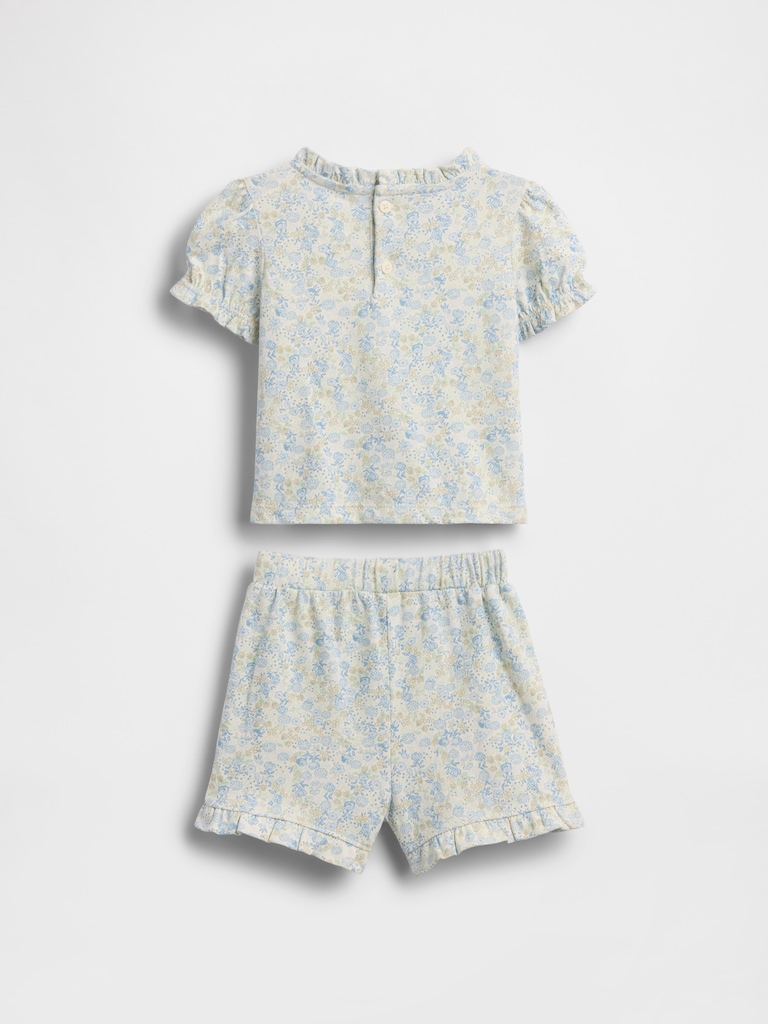 Baby Organic Cotton Floral Outfit Set